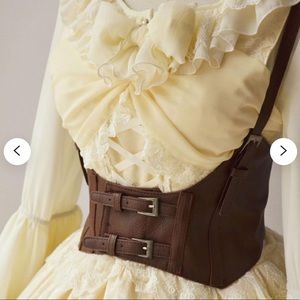 Steampunk Leather Fashion Harness Belt Black